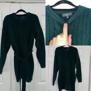Lulus green sweater dress size small